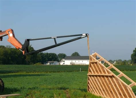 truss boom attachment for tractor